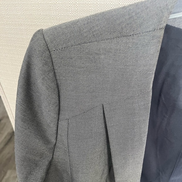 Women's Halogen (Nordstrom Brand) Peplum Waist Blazer Suit Jacket, Gray, Size 12 - Picture 4 of 9